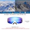 Karsaer Ski Goggles Anti-Fog Snow Goggles OTG 100% UV Protection Snowboard Goggles Bendable Dual-Lenses for Men Women Youth view 3