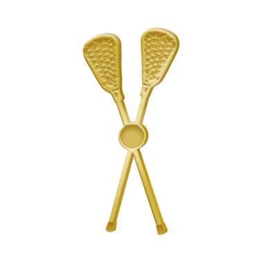 .5" x 1" Lacrosse Pins, Sports Pins Great Lacrosse Chenille Pins To Reward Lacrosse Players Gold 100 Pack