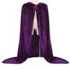 Grebrafan Unisex Hooded Cloak Velvet Full Length Witch Wizard Cape (Large, Purple) view 3