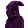 Grebrafan Unisex Hooded Cloak Velvet Full Length Witch Wizard Cape (Large, Purple) view 4