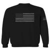 0176. Gray America USA American United States Vintage Flag Patriotic Style Men's Crewneck Sweatshirt (Black Medium) view 1