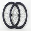 26 inch Mountain Bike Bicycle Wheels for Threaded Spin On Freewheel for Rim Brakes with 26 X 2.1 Tires and Tubes Black view 1