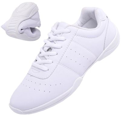 DADAWEN Adult & Youth White Cheerleading Shoe Athletic Sport Training Competition Tennis Sneakers Cheer Shoes White US Size 6/EU Size 37