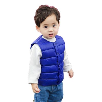 Moonker-Baby Tops Toddler Boys Girls Winter Warm Waistcoat Coats Jacket for 1-5 Years Old Child Solid Striped Vest Outwear Clothes (2-3 Years Old, Dark Blue)
