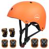 XJD Kids Bike Helmet,Multi-Sport Protective Gear Set for 3-5-8-14 Years Boys Girls with Knee and Elbow Pads Wrist Guards fit Roller Skates,Cycling,Skateboarding,Skating Scooter (Orange, Medium) view 1