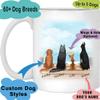 Dog Mug Personalized for Dog Mom, Dog Dad. Custom with Any Dog Breed, Pet Name & Picture. Gift Idea For Dog Lovers, Pet Memorial Coffee Cup on Birthday Christmas Father day (4 Dogs, SeaView) view 3