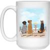 Dog Mug Personalized for Dog Mom, Dog Dad. Custom with Any Dog Breed, Pet Name & Picture. Gift Idea For Dog Lovers, Pet Memorial Coffee Cup on Birthday Christmas Father day (4 Dogs, SeaView) view 4