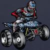 Spreadshirt ATV Racer Kids' Hoodie, L, navy view 2