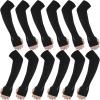 AoOnZan 6 Pairs Black Arm Sleeves for Men Women UPF50+ UV Protection Cooling Sun Sleeves Sports Compression Sleeve to Cover Arms with Thumb Hole view 1