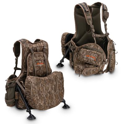 ALPS OutdoorZ Grand Slam Turkey Vest Featuring Removable Sit Anywhere Kickstand Frame and Fold-Away Seat, Large Game Bag, Cell Phone Use in Pocket, Standard, Mossy Oak Bottomland