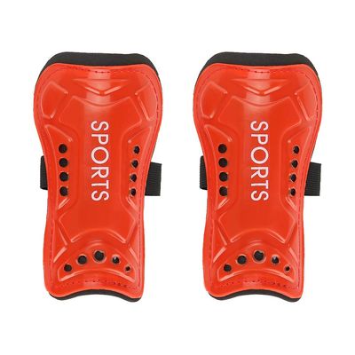 Soccer Shin Guards - A Pair Child Football Shin Pads,Child Soccer Shin Guards Soccer Shin Guards Leg Guards Sport Safety Protector For Shin Guards With Adjustable Strap(Red)