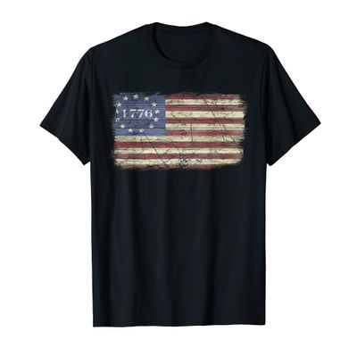 1776 Patriotic American Flag Betsy Pro America Women Kids Men T-Shirt