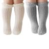 Baby Girls Knee High Socks Hollow Out Anti-skid Knitting Stockings Suitable for 0-2 Years Infants Toddlers view 1