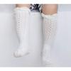 Baby Girls Knee High Socks Hollow Out Anti-skid Knitting Stockings Suitable for 0-2 Years Infants Toddlers view 4