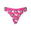 Custom Personalized Photo Printed Face White Love Heart Pink Novelty Women's Thong G-Strings Briefs Shorts XXL view 4