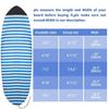 UCEDER Surfboard Sock Cover,Lightweight Stretch Board Bag for Sun Protection,Foldable Surfboard Sock Sleeve Perfect for Travel and Transportation(Blue and White, 6'0'') view 2