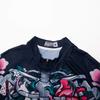 Cycling Jersey Women Short Sleeve Road Bike Shirt Top Ladies Cycle Wear Jacket MTB Pro Bicycle Clothing Skeleton Flowers Size L view 3