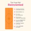 Liforme Gratitude Yoga Mat - Patented Alignment System, Warrior-like Grip, Non-slip, Eco-friendly, sweat-resistant, Long, Wide and Thick - Gratitude Special Edition (Orange) view 3