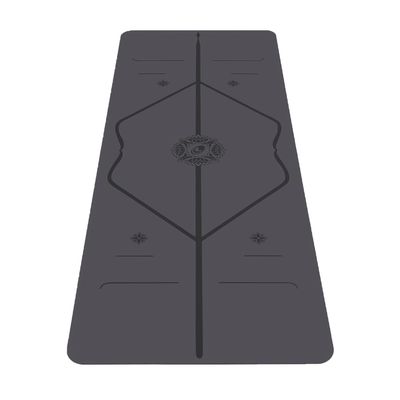Liforme Gratitude Yoga Mat - The World's Best Eco-Friendly, Non Slip Yoga Mat with The Patented Alignment Marker System - Biodegradable and Natural Rubber Yoga Mat - Gratitude Special Edition - Gray