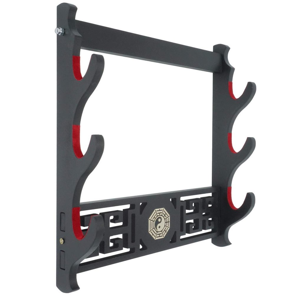 Wzqwzj Sword Holder Wall Mount Samurai Sword Display and Standard Sword 3-Tier