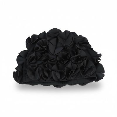Floral Swim Cap, Retro Design Silicone Bathing Cap for Women and Girls, Protects Hair in Pool and Beach