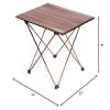 Alpcour Portable Camping Table  Lightweight, Compact Folding Side Table in a Bag with Aluminum Top & Heavy Duty Hinge for Easy Travel & Storage  Great for Outdoor BBQ, Backpacking, Tailgate & More view 3