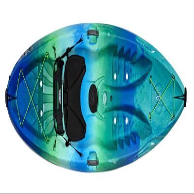 Perception Tribe 9.5 - Recerational Kayak Sit on Top - Large Rear Storage with Tie Downs - 9.5 ft - Dj Vu