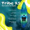 Perception Tribe 9.5 - Recerational Kayak Sit on Top - Large Rear Storage with Tie Downs - 9.5 ft - Dj Vu view 3