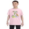 ALLNTRENDS Kids Youth T Shirt Hello 1st Grade Back to School Tee Cute Pencil (L, Classic Pink)