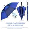 MRTLLOA Automatic Open Golf Umbrella, Extra-Large Oversized Double Canopy Vented Windproof Waterproof Stick Rain Golf Umbrellas for Men and Women(Royal Navy Blue/68 in) view 4