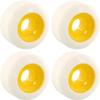 Powerflex Skateboards Rock Candy White/Clear Yellow Skateboard Wheels - 54mm 84b (Set of 4) view 1