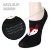 Benefeet Womens Novelty Funny No Show Socks - Non Slip, Cute Fox Face, Low Cut, Animal Patterned Cotton Socks - Colorful, Cartoon, Silly, Cool, Boat Line Christmas Gifts for Fox Lover view 4