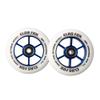 CLAS FOX 100mm One Pair Pro Stunt Scooter Wheels with ABEC-9 Bearings CNC Metal Core Graviti (2pcs) (White PU Blue Core) view 1