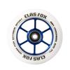 CLAS FOX 100mm One Pair Pro Stunt Scooter Wheels with ABEC-9 Bearings CNC Metal Core Graviti (2pcs) (White PU Blue Core) view 3