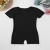 JEATHA Kids Boys Girls One Piece Bodysuit Short Sleeve Ballet Dance Leotard Gymnastics Sports Jumpsuit Black 10 view 3