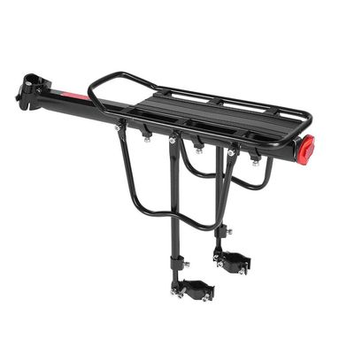 RidingEASY Aluminum Alloy Rear Seat Quick Release Cargo Rack, Adjustable Luggage Carrier with Reflector, 50kg Weight Capacity
