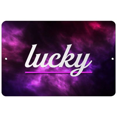 Makoroni - Lucky - Street Sign 12"x18" Aluminum, Des z18