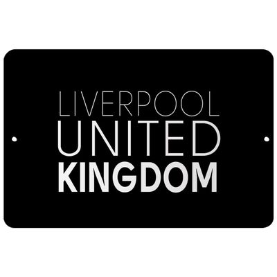 Makoroni - Liverpool United Kingdom - Street Sign 12"x18" Aluminum, Des w33