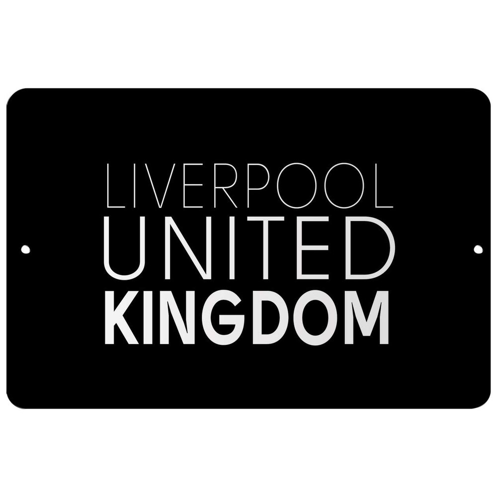 Makoroni - Liverpool United Kingdom - Street Sign 12"x18" Aluminum, Des w33