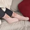 BambooMN Thick Soft Warm Fuzzy Cabin Thermal Fleece-lined Non-skid Crew Socks, Asst B 3 Pairs view 4