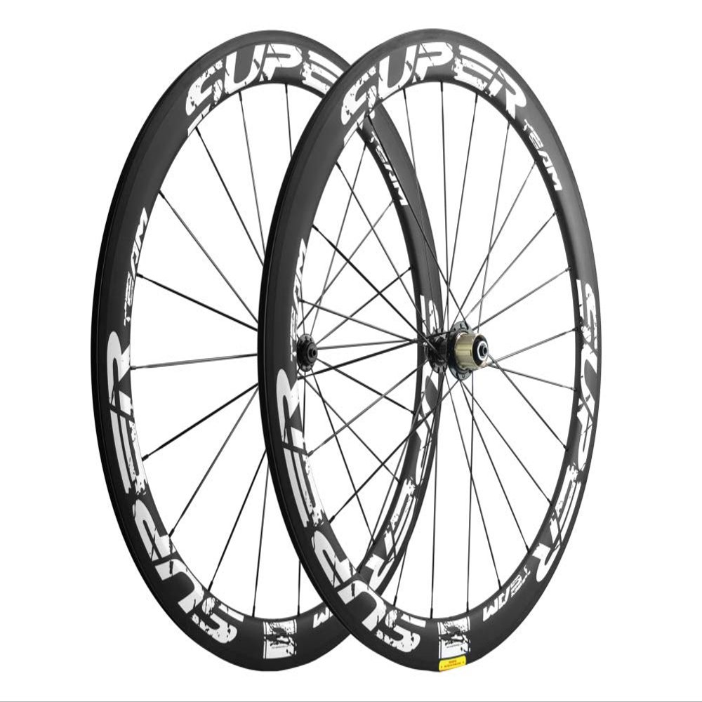 Superteam 50mm Bike Wheel 700C Clincher UD Matte U Shape (Crack White)
