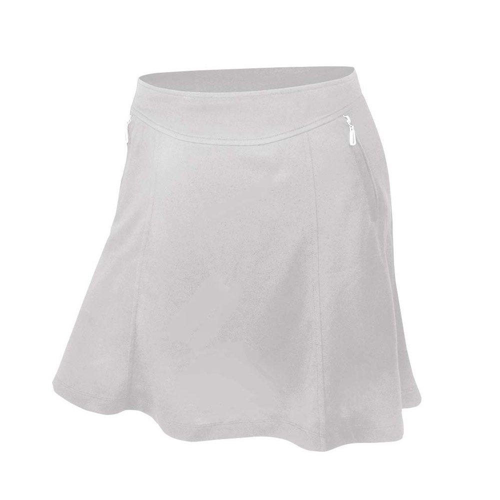 Monterey Club Women's Betty Fun Solid Knit Skort #2924 (White, X-Large)