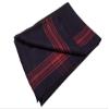 Farm Blue Wool Blanket - Military Style - Thick & Lightweight Army Camping Blankets 80" x 62" - Large Camp Survival Blankets for Car, Hiking, Backpacking & Outdoor Festivals (Navy with Red Stripes) view 4