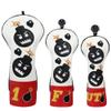 CRAFTSMAN GOLF Driver Headcover Embroidery Bomb, Red and White PU Leather Golf Head Covers Driver Fairway Wood Hybrid (3pcs(1,F,UT)) view 1
