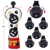 CRAFTSMAN GOLF Driver Headcover Embroidery Bomb, Red and White PU Leather Golf Head Covers Driver Fairway Wood Hybrid (3pcs(1,F,UT)) view 4