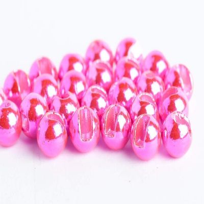 Blue Wing Olive Slotted Tungsten Beads for Fly Tying- 100 Pack (Metallic Pink, 3.2 mm (1/8"))