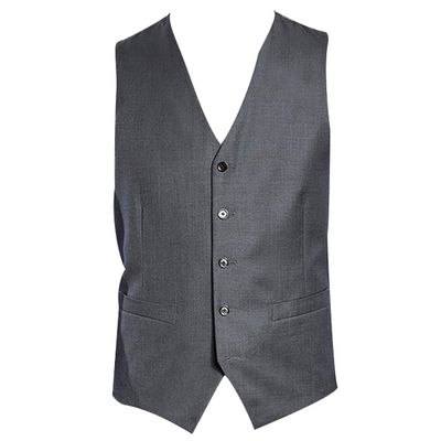 HBDesign Mens 1 Piece V Neckline Vests Casual Outerwear Dark Gray
