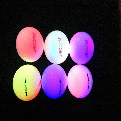 A99 6pcs Golf Twilight Light-up Golf-Balls Multi-Color Flashing Golf Balls-Glow in The Dark Play Night Golf Flashing Golf Balls