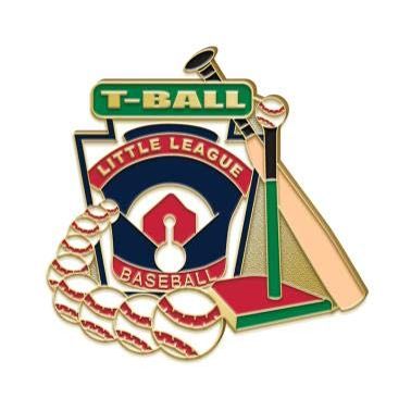 1.25" x 1" T-Ball Little League Pins, Perfect T-Ball Little League Gold Lapel Pins For T-Ball Players 100 Pack
