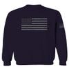 0176. Gray America USA American United States Vintage Flag Patriotic Style Men's Crewneck Sweatshirt (Navy X-Large) view 1